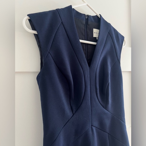 Reiss Delo navy tailored sheath dress size 0 - Picture 8 of 11